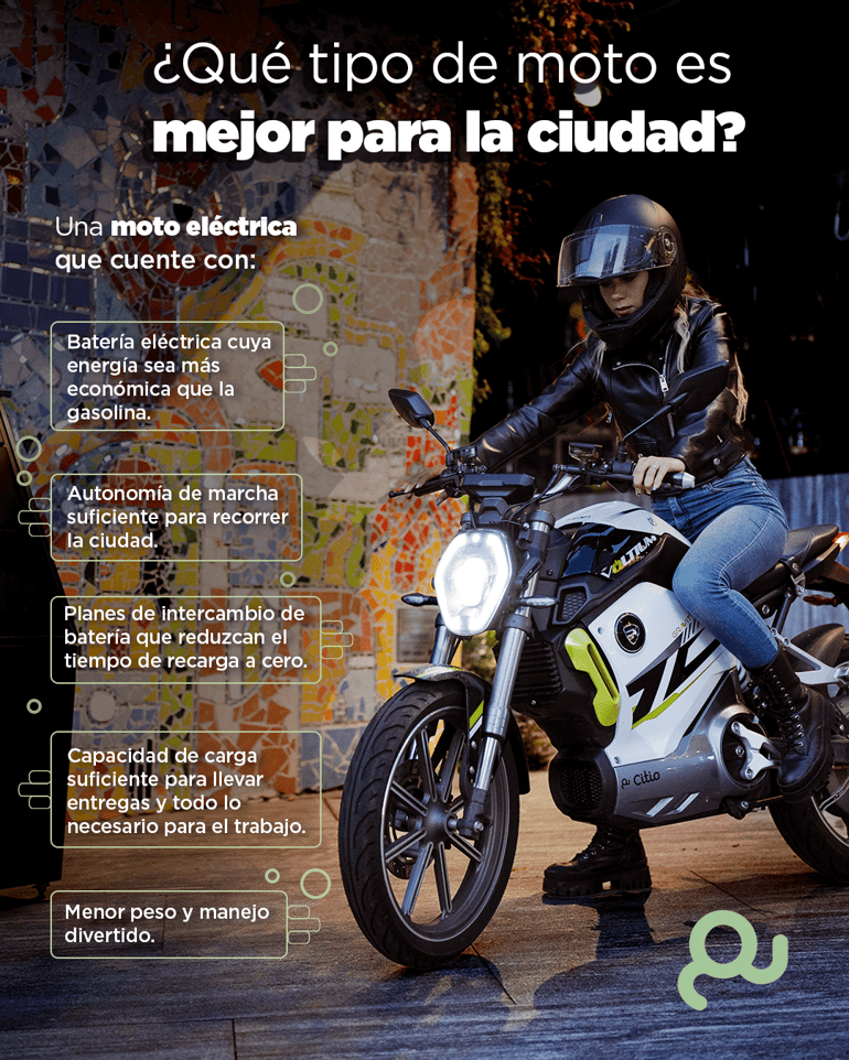 infografia moto para la ciudad